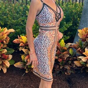 Leopard Print Sleeveless Dress